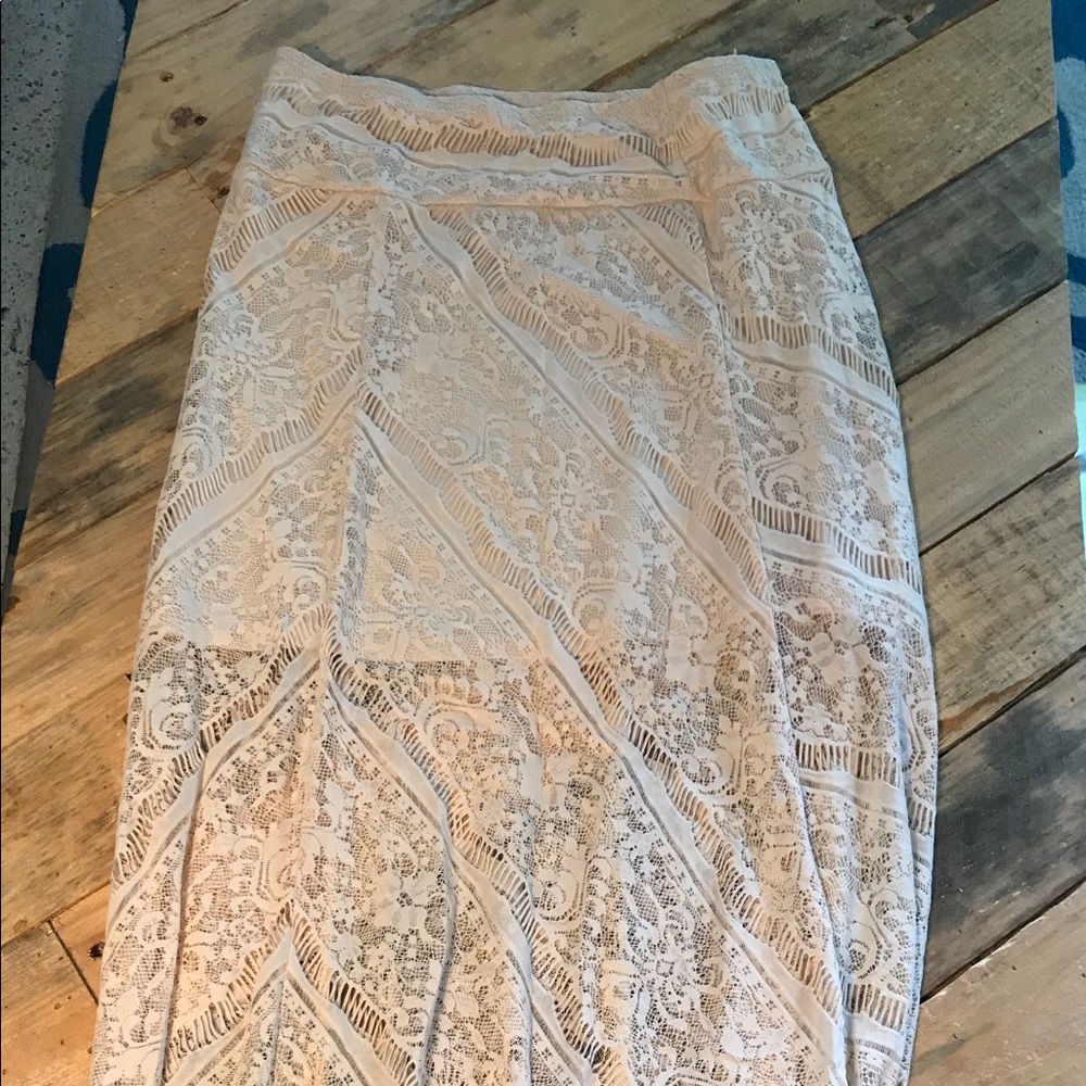 Cream lace maxi